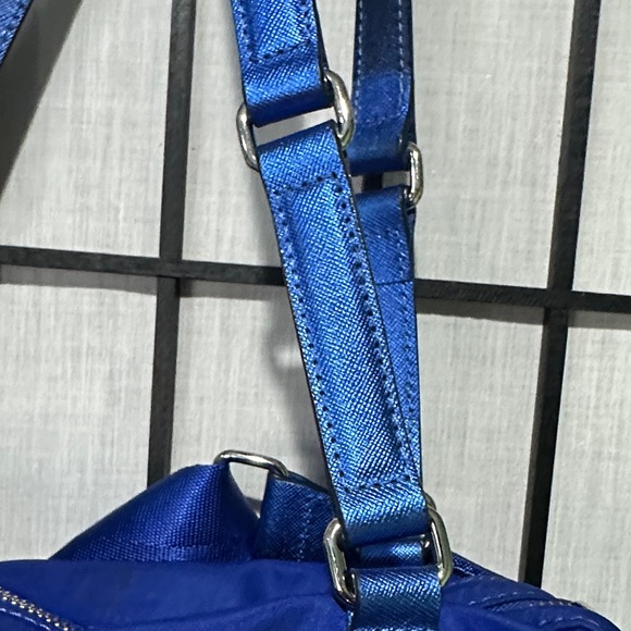 MZ Wallace New York Royal Blue Nylon Large Bag Zipper Shoulder/Handbag - Picture 8 of 13